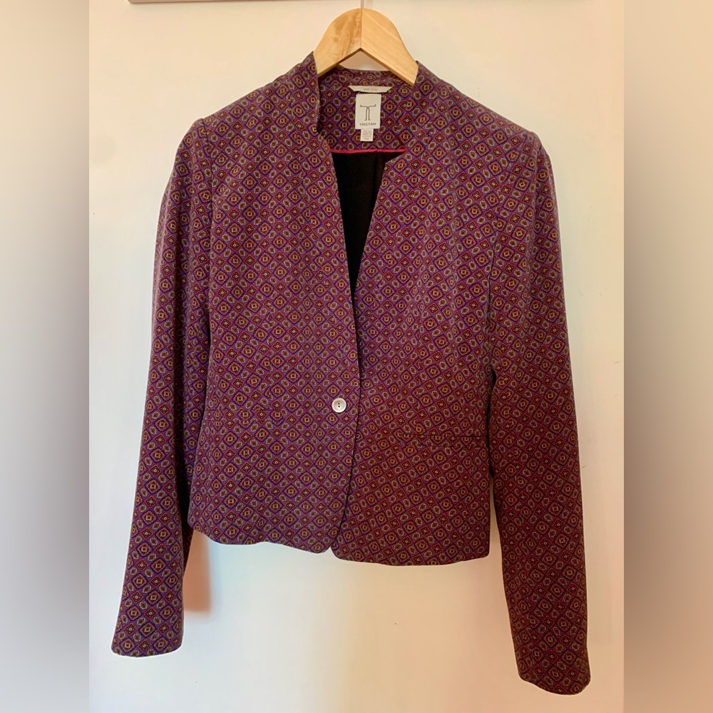 Tristan Violet Patterned Women's Blazer